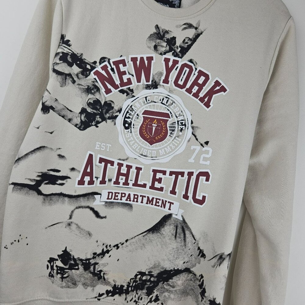 BLIND ROOSTER New York Japanese Art Print Sweatshirt Womens L Soft NICE